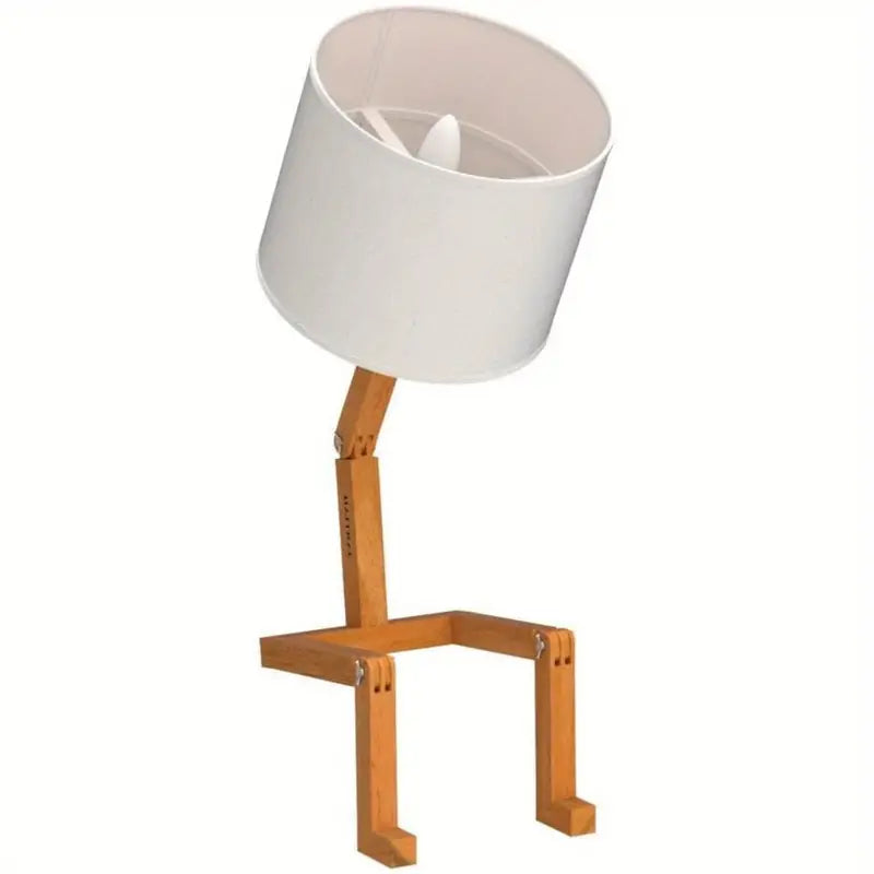 Creative Table Lamp with Wooden Base