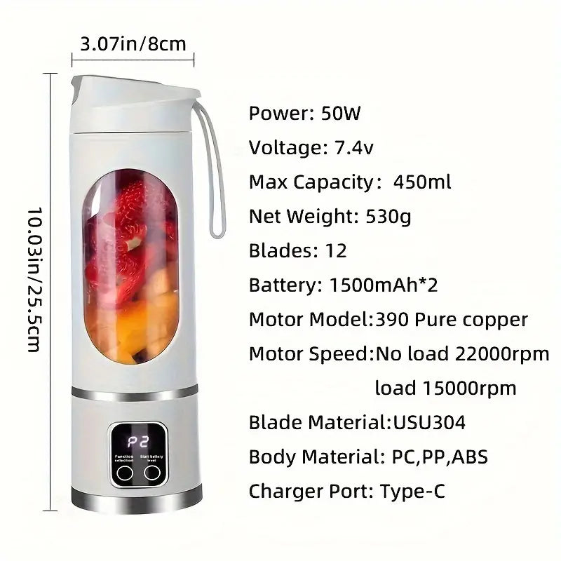 Portable USB Rechargeable Mini Blender