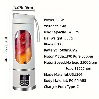 Portable USB Rechargeable Mini Blender