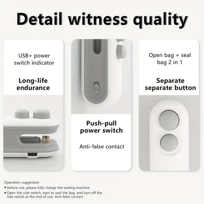 Rechargeable 2-in-1 Mini Bag Sealer