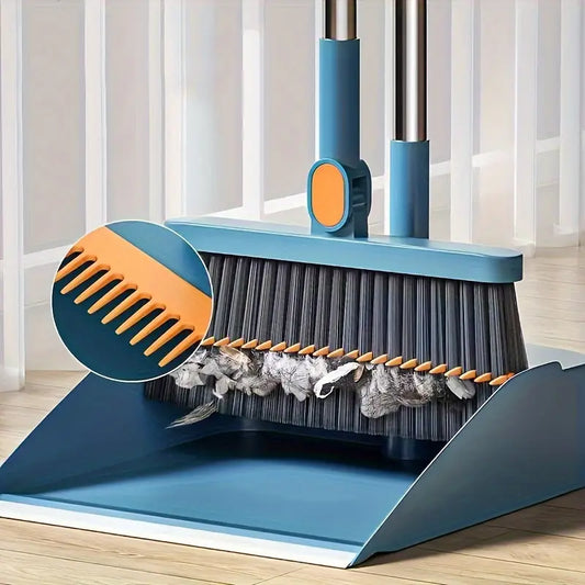 Household Broom and Dustpan Set